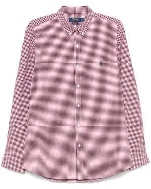 Polo Ralph Lauren Gingham-Check Poplin Shirt - Pink