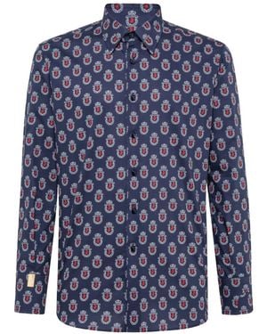 Billionaire Chemise À Imprimé Lion Rampant - Blue