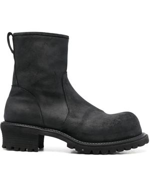 Premiata Ankle Side-Zipped Boots - Black