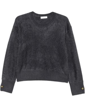 Majestic Filatures Button-Cuff Knitted Jumper - Blue