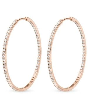 VEYNOU Pendientes De Aro Cleo En Oro Reciclado De 14 Ct Con Diamantes - Blanco