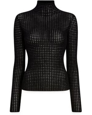 Proenza Schouler Jersey Damen A Cuadros - Negro