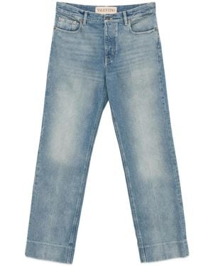 Valentino Garavani Logo-Patch Jeans - Blue