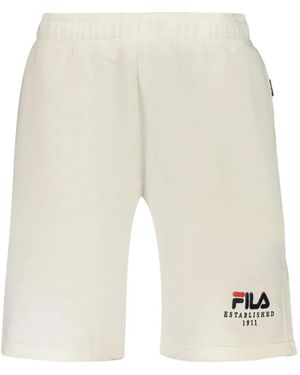 Fila Logo-Print Drawstring Shorts - White