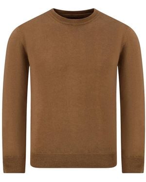 Woolrich Crew-Neck Fine-Knit Sweater - Brown