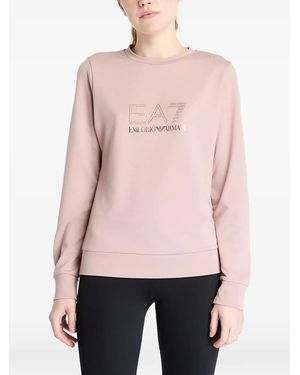 EA7 Logo-Print Sweatshirt - Pink