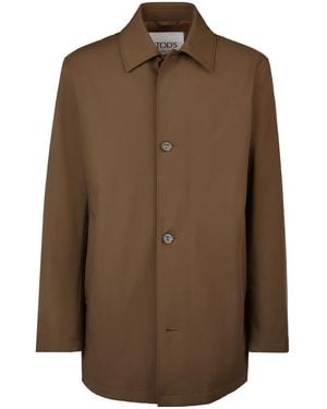 Tod's Short Single-Breasted Coat - Brown