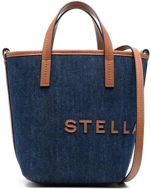 Stella McCartney デニム バケットバッグ - ブルー