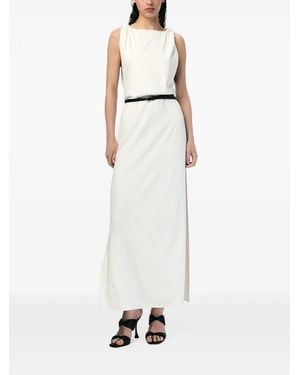 ANDRA ANDREESCU Elene Knotted-Shoulder Maxi Dress - White