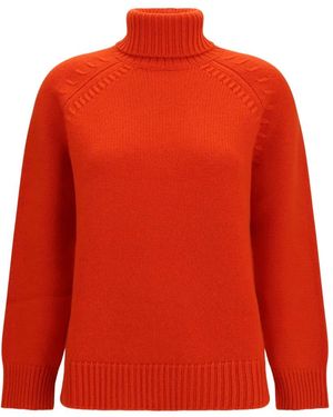 P.A.R.O.S.H. Turtleneck Cashmere Sweater - Red