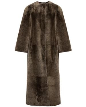 Yves Salomon Abrigo Reversible - Marrón