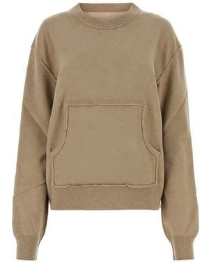 Maison Margiela Crew-Neck Pouch-Pocket Sweater - Natural