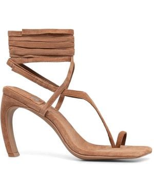 Jeffrey Campbell Bon-Bon Lace-Up Suede Sandals - Brown