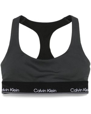 Calvin Klein ロゴウエスト スポーツブラ - ブラック