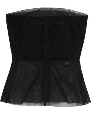 Rick Owens Haut À Design Bustier - Black