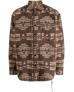 MASTERMIND WORLD Camicia Chimayo Jacquard - Marrone