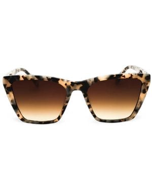 Gap Tortoiseshell-Effect Rectangle-Frame Sunglasses - Natural