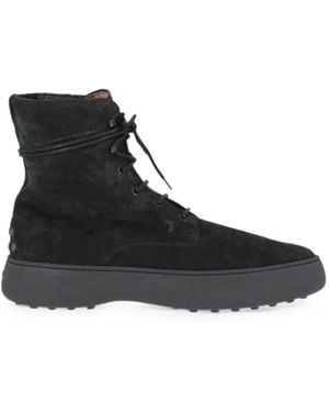 Tod's Lace-Up Boots - Black