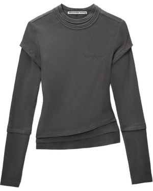 Alexander Wang Layered Ls Top - Gray
