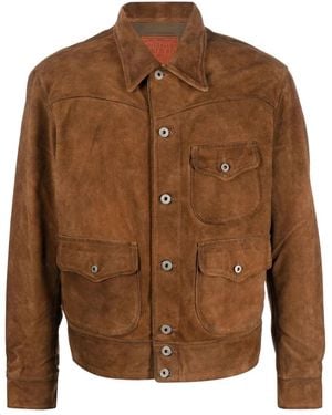 RRL Suede Shirt Jacket - Brown