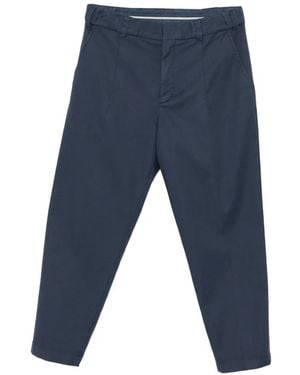 Eleventy Elasticated-Waist Trousers - Blue