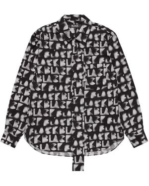 Comme des Garçons Filip Pagowski All-Over Print Shirt - Black