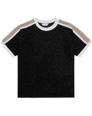 Sasquatchfabrix. Camiseta con detalle de rayas - Negro
