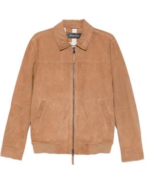 Bully Zip-Up Suede Jacket - Natural