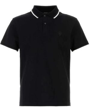 Gucci Logo-Embroidered Tipped Polo Shirt - Black
