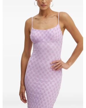 Bardot Adoni Floral-Lace Midi Dress - Purple