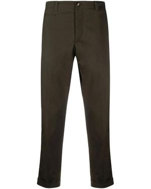 PT Torino Buckle-Detail Cropped Trousers - Grey