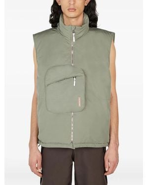 SAINTWOODS Zip-Up Gilet - Green