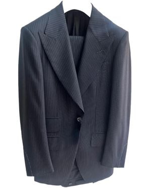 Tom Ford Pinstripe Peaked-Lapel Suit - Blue