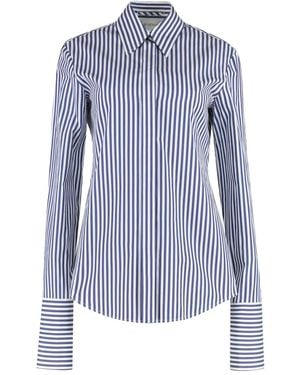 Sportmax Striped Poplin Shirt - Blue