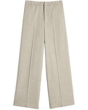 Jil Sander Wool Flannel Trousers - White