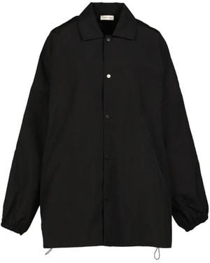 Fear Of God Giacca A Vento Oversize Con Logo - Nero