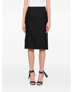 McQueen Pencil Midi Skirt - Black