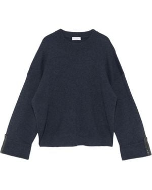 Brunello Cucinelli カフスディテール セーター - ブルー