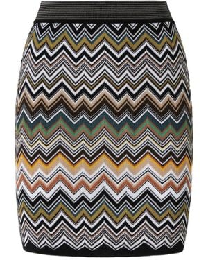 Missoni Zigzag-Pattern Mini Skirt - Grey