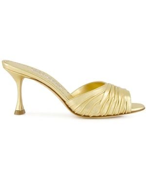 Manolo Blahnik 70Mm Pirua Sandals - Metallic