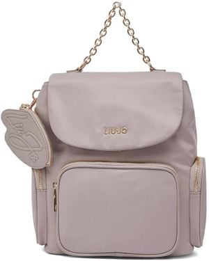 Liu Jo Zip-Pocket Backpack - Grey
