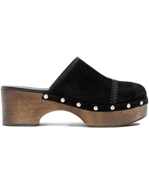 Cinq À Sept Mules Saige 60 Mm À Détails De Clous - Noir