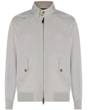 Baracuta Lightweight Minimalist Stand Collar Jacket - Grey