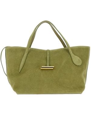 Liffner Suede Tote Bag - Green