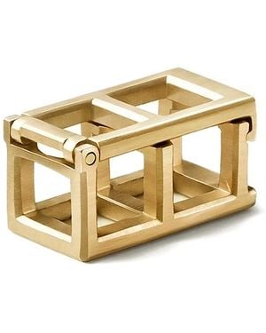 Shihara Node Double-Square Clasp - Metallic