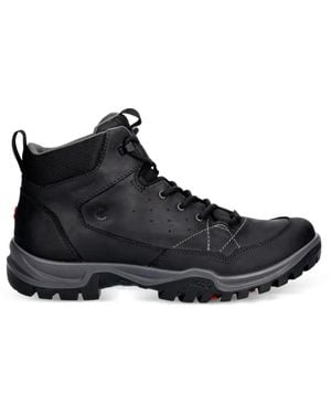 Ecco Receptor Trekk Lace-Up Leather Boots - Black