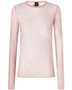 Pinko Top De Manga Larga Con Lentejuelas - Rosa