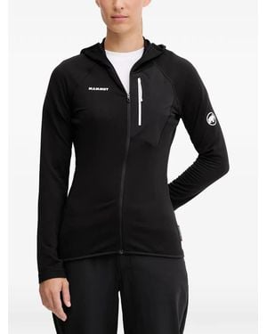 Mammut Hooded Zip-Up Top - Black