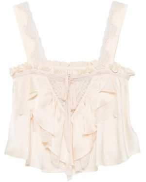 Chloé Top Con Inserti - Bianco