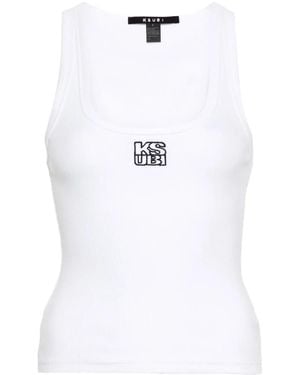 Ksubi Stacked Origin Ribbed Tank Top - White